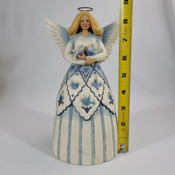 Jim Shore 114406 I Will Listen To What The Lord Will Say Resin Angel Psalms 85:8 - Picture 8 of 11